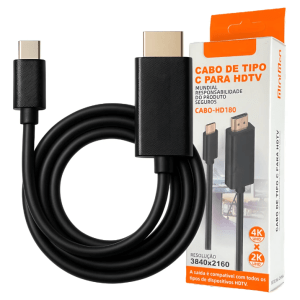 Cabo Turbo Tipo C Preto