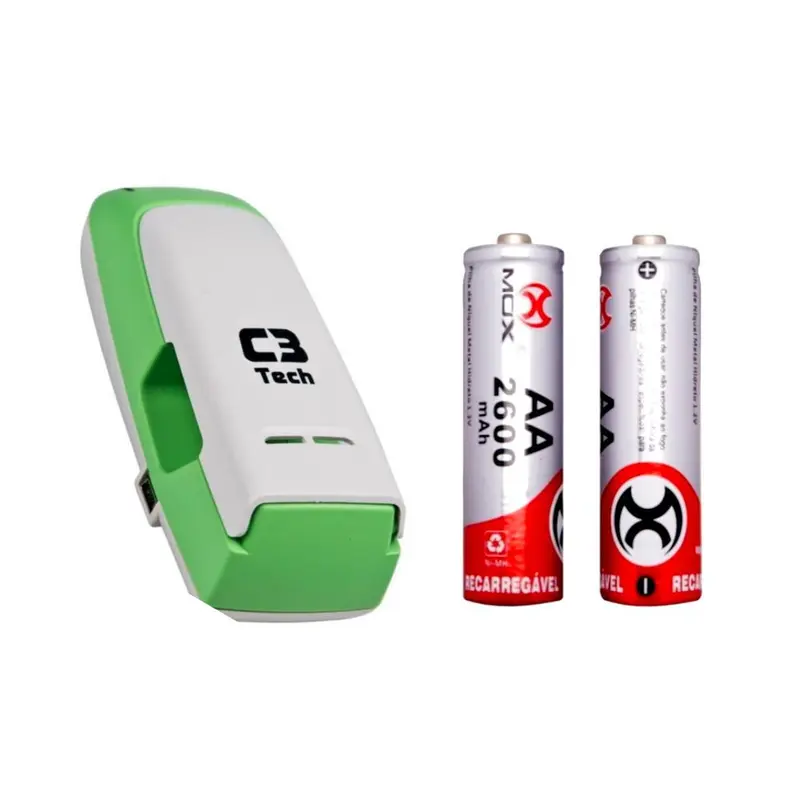 Carregador de Pilhas AA/AAA Baterry Charger II UC-CHG2 C3TECH - Imagem 4