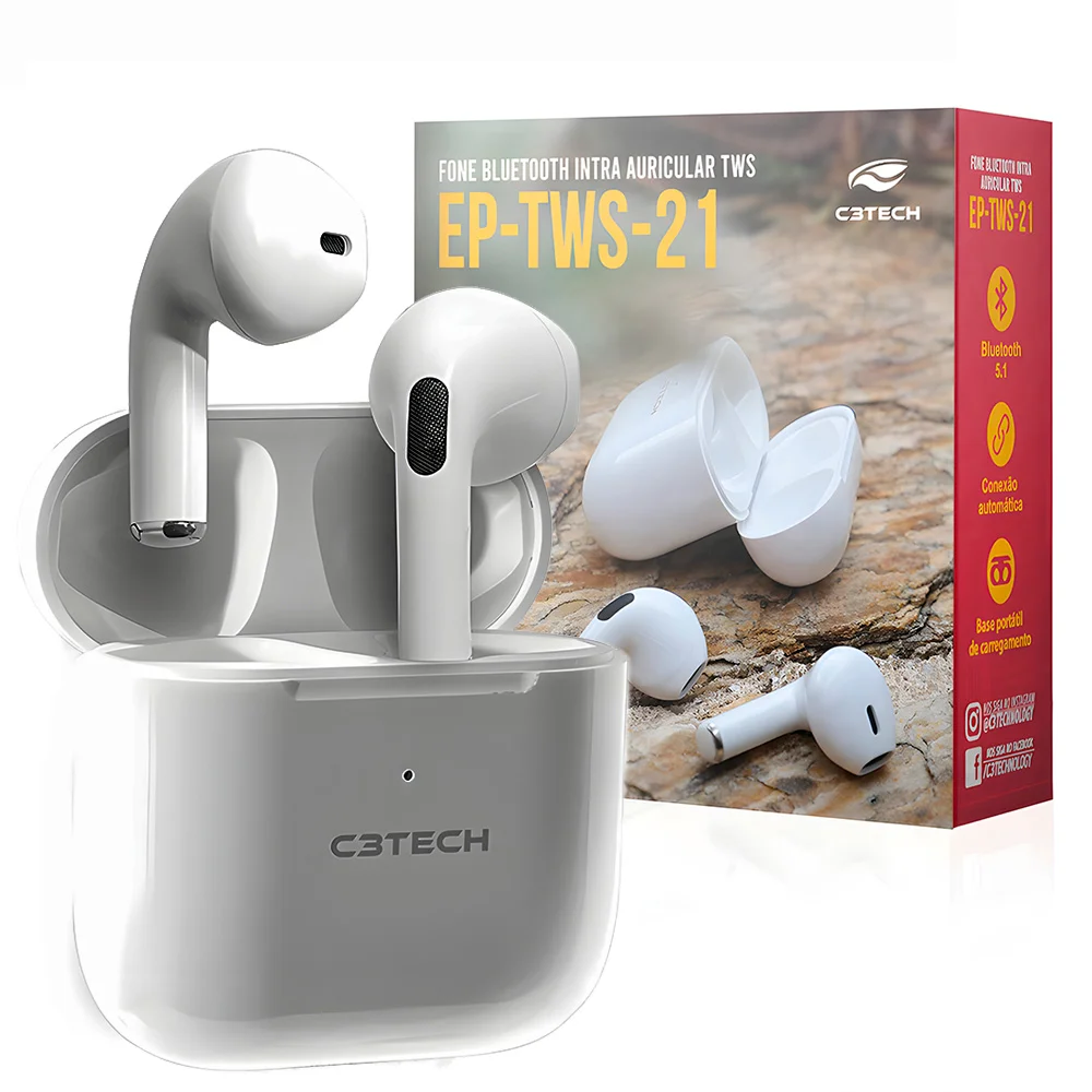 Fone Bluetooth Intra Auricular TWS Branco - Imagem 2
