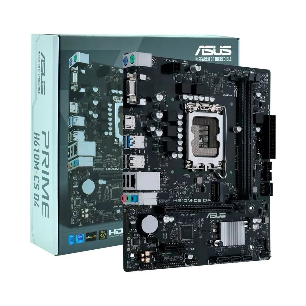 Asus Placa-mãe de desktop Prime H610M-E D4-CSM - Chipset Intel H610